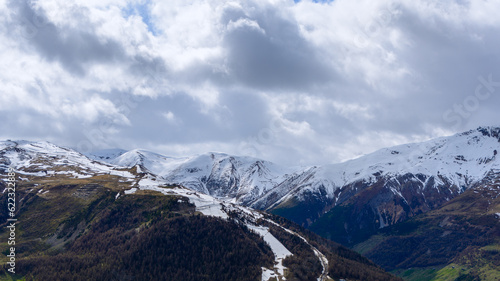Panoramablick auf die Alpen bei Trepalle - Livigno, Italien