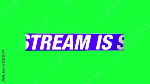 Stream is Starting Soon icon background animated, logo symbol, social media, green screen