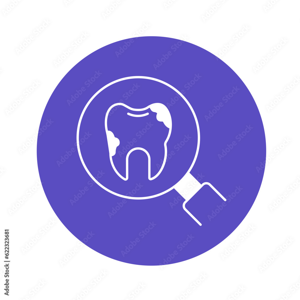 Research on teeth Vector Icon

