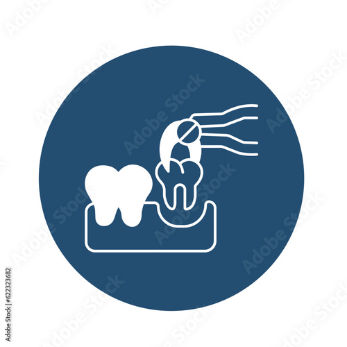 Teeth pulling Vector Icon

