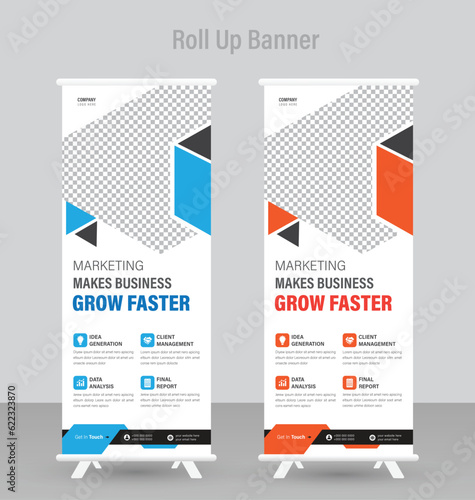 Corporate Roll up banner design or pull up banner template 