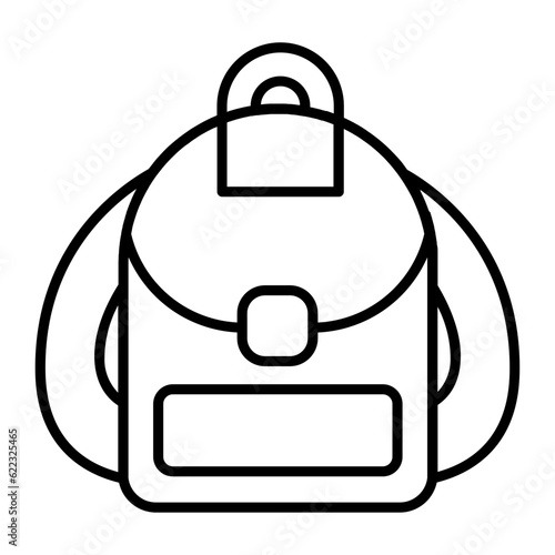 Bagpack Thin Line Icon