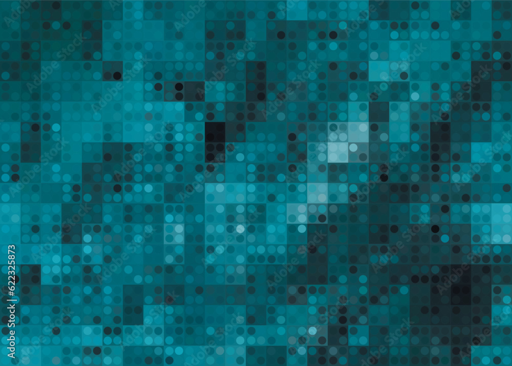emerald abstract pixel vector background