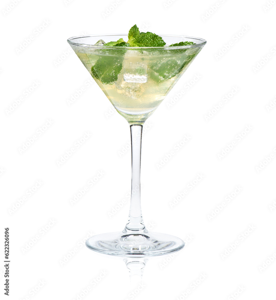 Mojito cocktail isolated on a white background