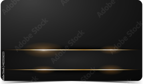 Premium VIP Card. Black and gold luxury vip business card design template.