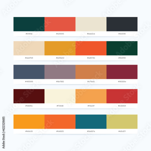 Retro Vintage Color Palettes With Color Codes
