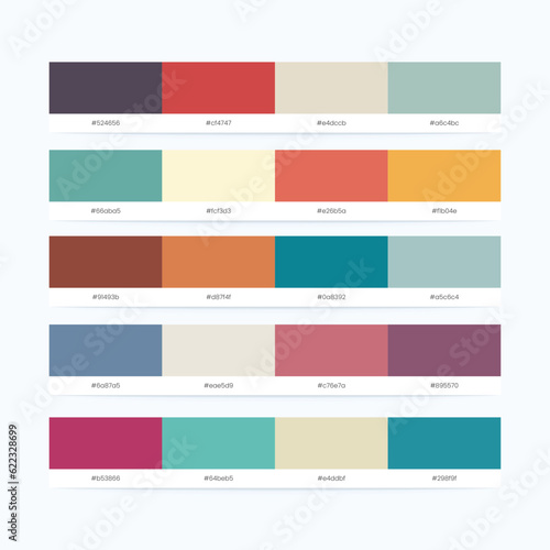 Retro Vintage Color Palettes With Color Codes