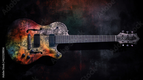 vintage guitar, frame