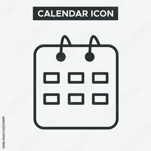 Calendar icon on white background. Outline calendar icon. Minimal and Premium Calendar icon. EPS 10 Vector.