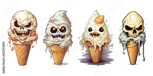 Halloween ice-cream cone monster foods character collection