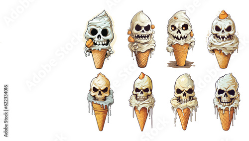 Halloween ice-cream cone monster foods character collection