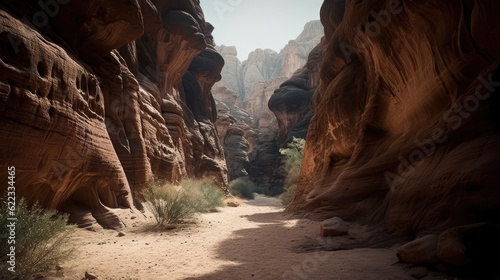 An awe-inspiring sight of massive sandstone formations photo