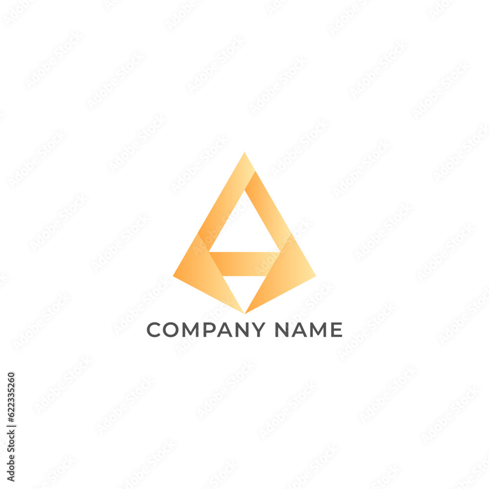 ILLUSTRATION GRADIENT YELLOW GOLD COLOR ABSTRACT GEOMATRIC TRIANGLE A LOGO ICON SIMPLE NIMIMALIST TEMPLATE DESIGN VECTOR ILLUSTRATION GRADIENT YELLOW GOLD COLOR ABSTRACT GEOMATRIC TRIANGLE A LOGO ICON SIMPLE NIMIMALIST TEMPLATE DESIGN VECTOR