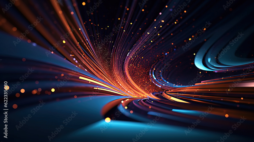 Fototapeta premium Abstract digital data background. Can be used in the description of network abilities, technological processes, digital storages, science, education, etc.