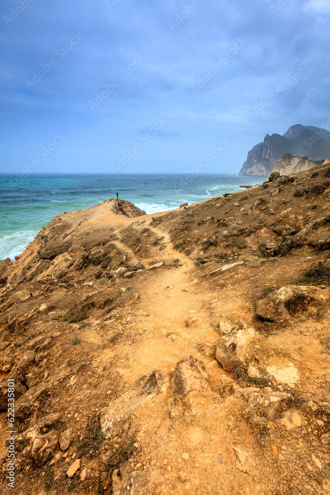 Cliffs near Al Mughsayl beach in Salalah, Oman
