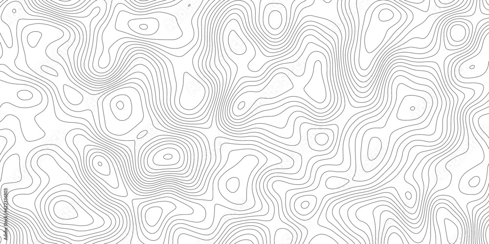 Topographic map background geographic line map with elevation assignments. Modern design with White background with topographic wavy pattern design.paper texture Imitation of a geographical map shades