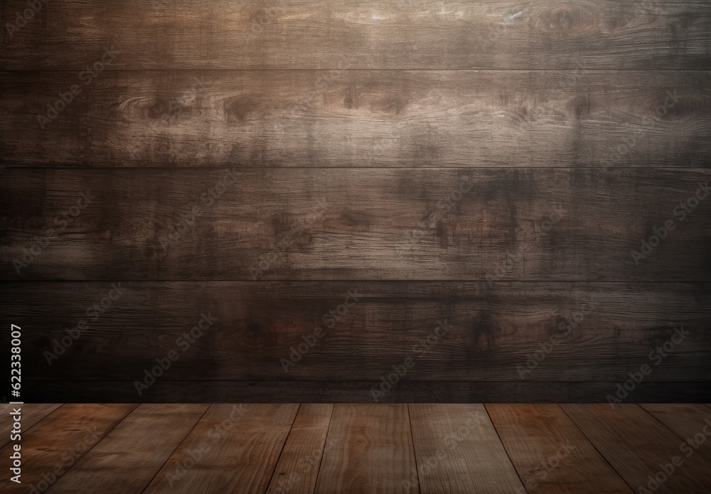Wooden wall and floor as background. Wooden texture with copy space Wooden wall and floor as background. Wooden texture with copy space