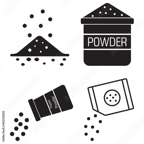 powder icon vector