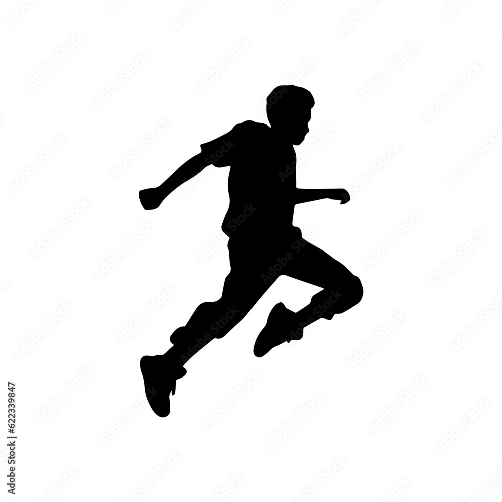 jumping figure silhouette illustration