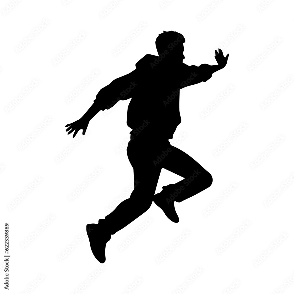 jumping figure silhouette illustration