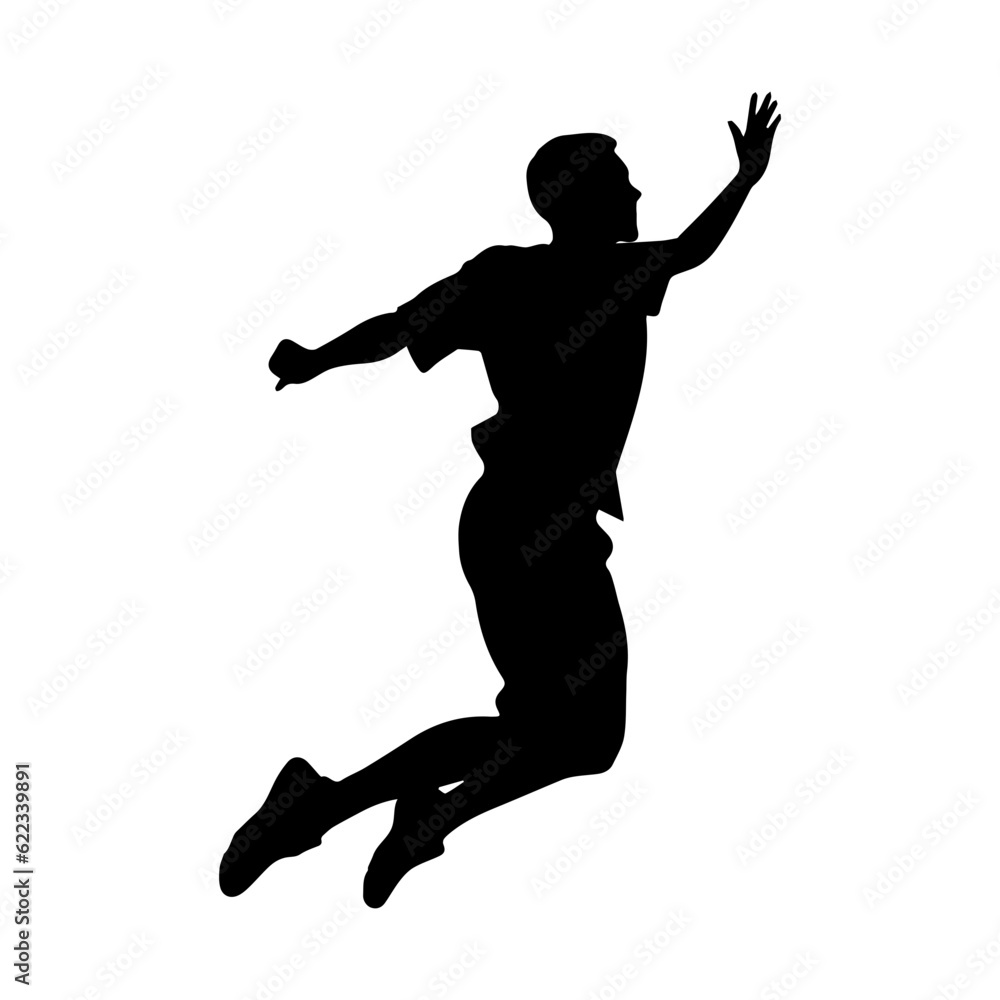 jumping figure silhouette illustration