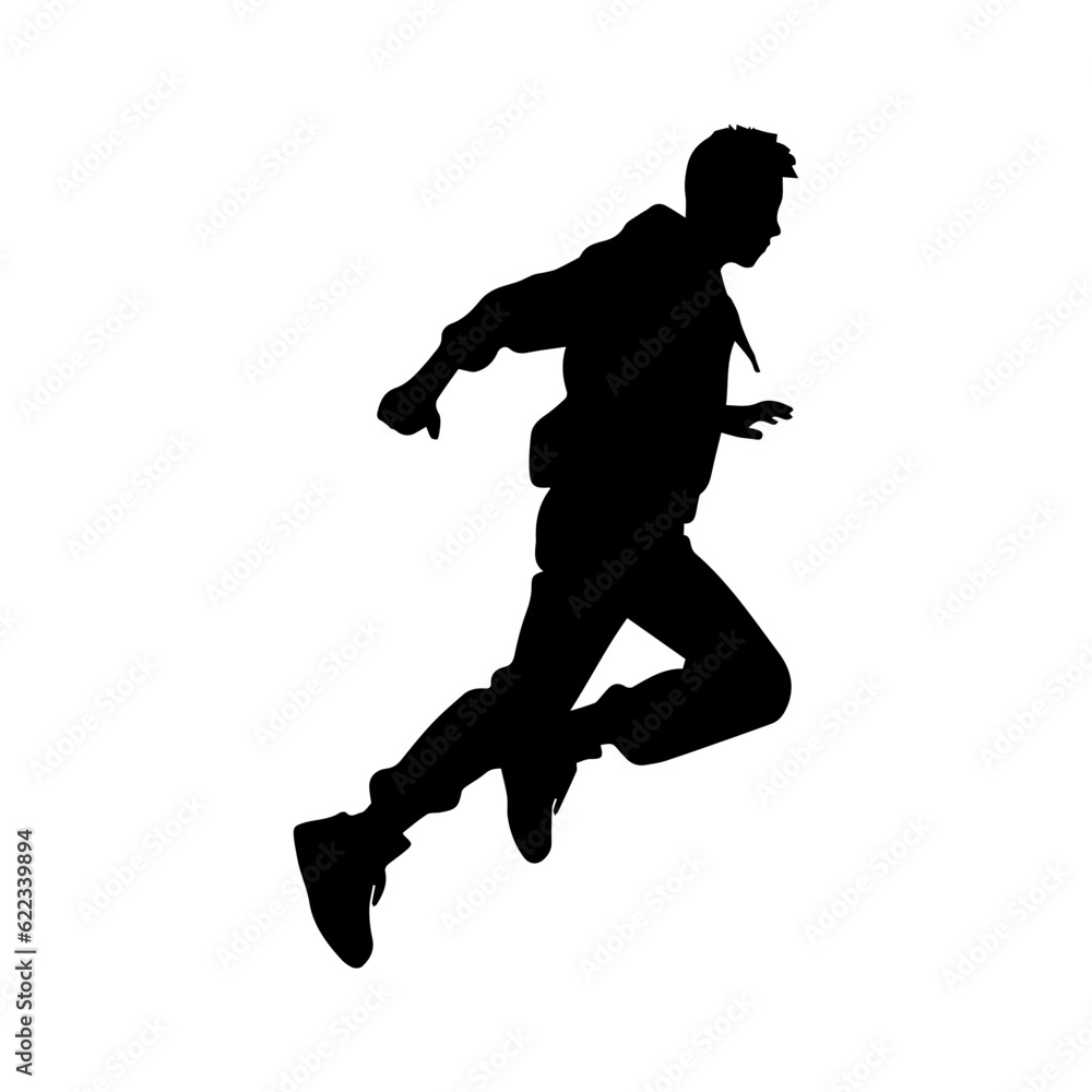 jumping figure silhouette illustration