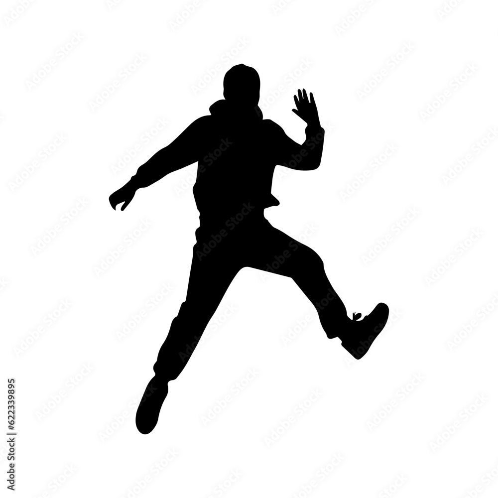 jumping figure silhouette illustration