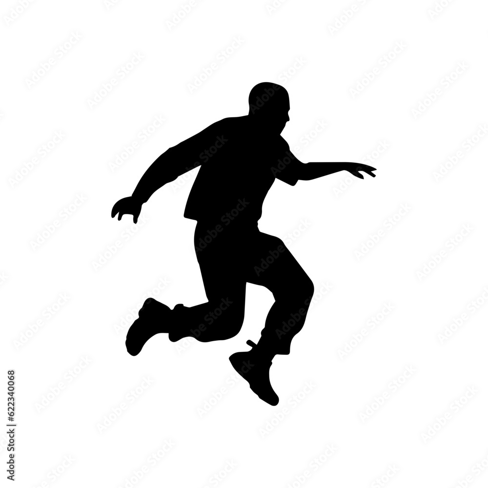 jumping figure silhouette illustration