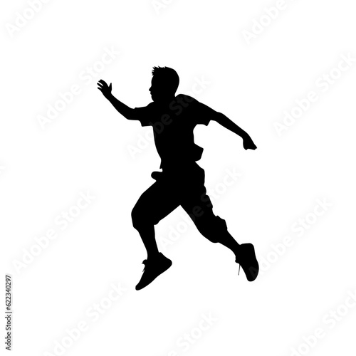 jumping figure silhouette illustration © DLC Studio