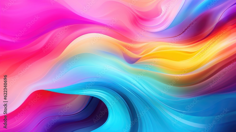 Rainbow liquid abstract background, AI generated Image Rainbow liquid abstract background, AI generated Image