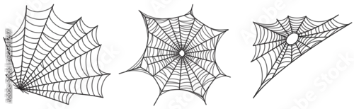 Obraz Vector Set of spider web on white