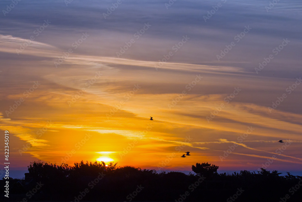September sunrise over Seaford in Sussex.