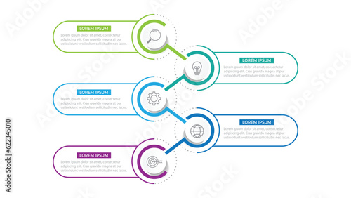 Vector abstract elements of graph infographic template with label, integrated circles. business concept with 5 options.