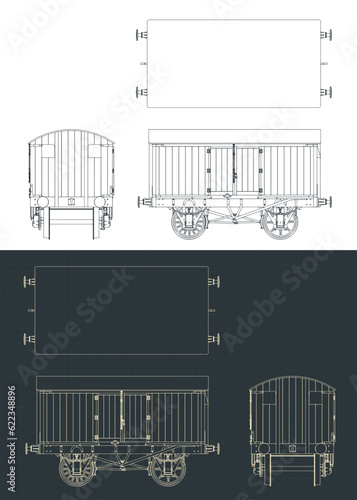 Goods wagon blueprints