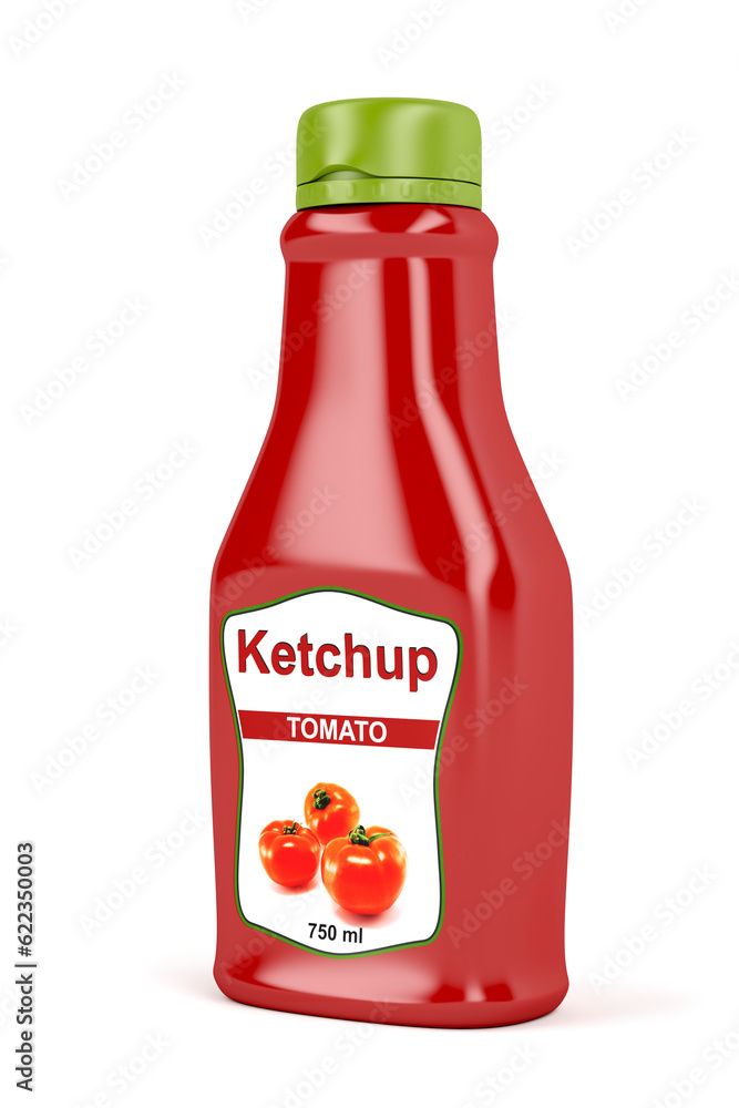 Ketchup bottle on white background Ketchup bottle on white background