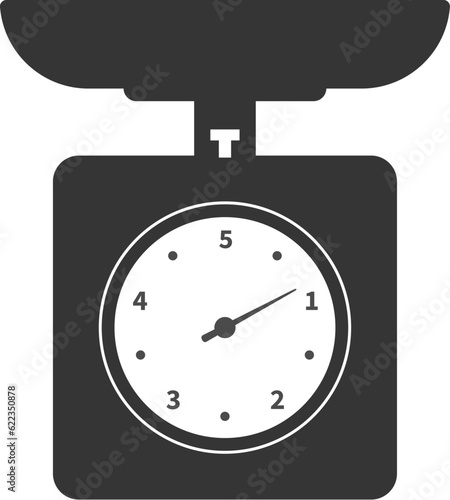 Domestic weigh scales icon. Cartoon illustration of domestic weigh scales vector icon for web design