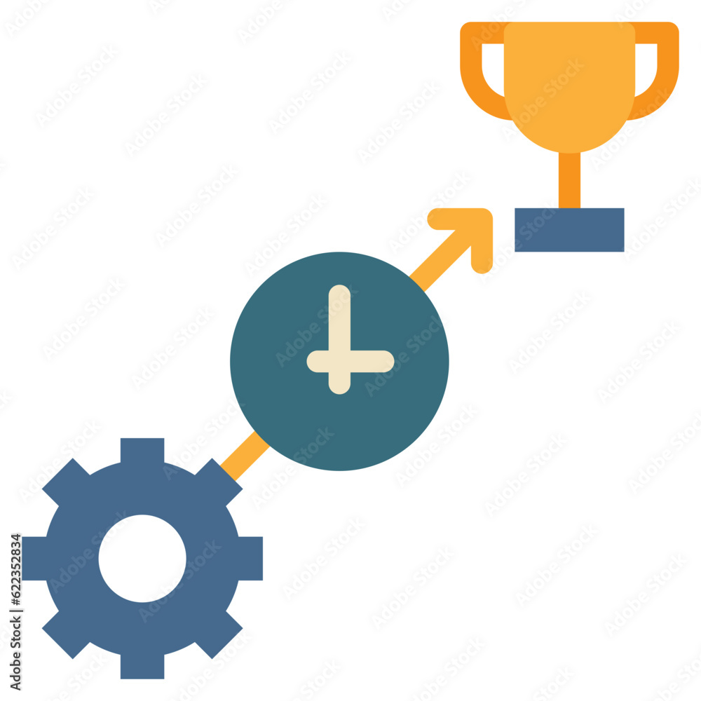 work steps planing time success flat style work steps planing time success flat style