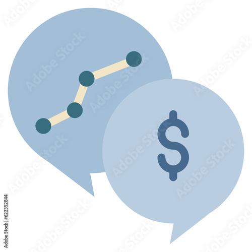 business strategy communication growth graph flat style