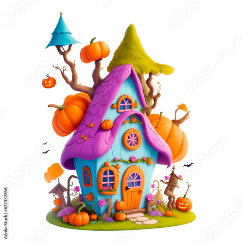 Cute Halloween Fairy Houses PNG