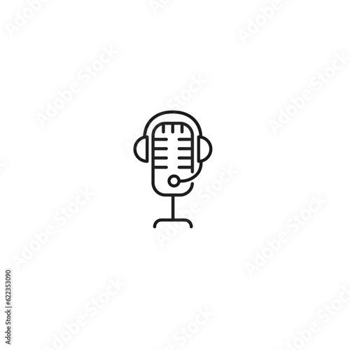 mic sign and logo on white background 