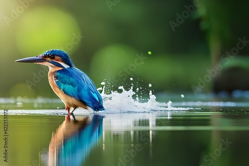 kingfisher on a branch generated by AI