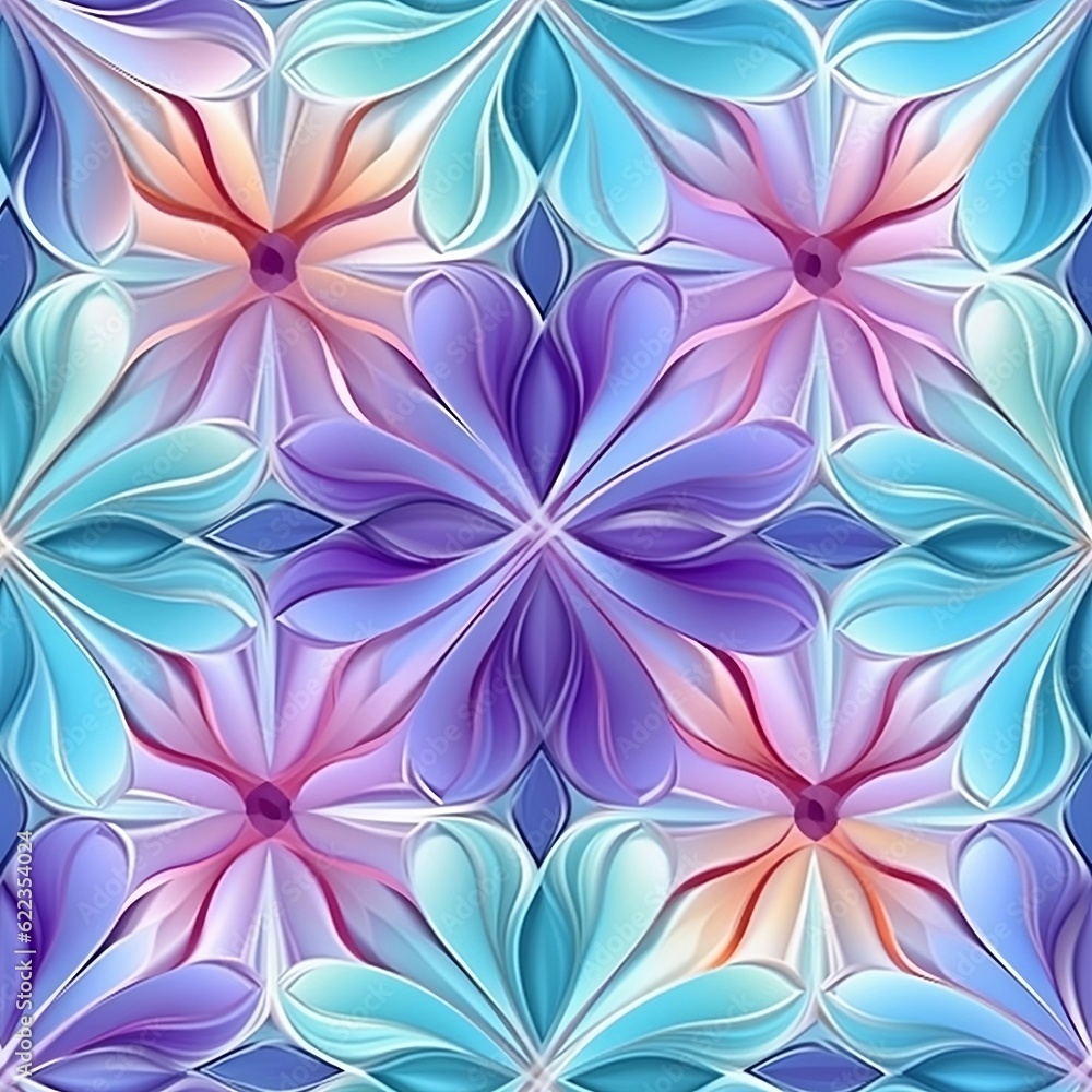 seamless floral pattern, generative AI seamless floral pattern, generative AI