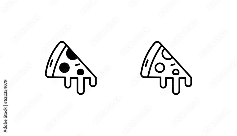 Pizza icon design with white background stock illustration Pizza icon design with white background stock illustration