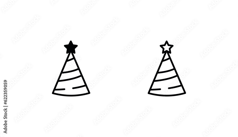 Partyhat icon design with white background stock illustration Partyhat icon design with white background stock illustration