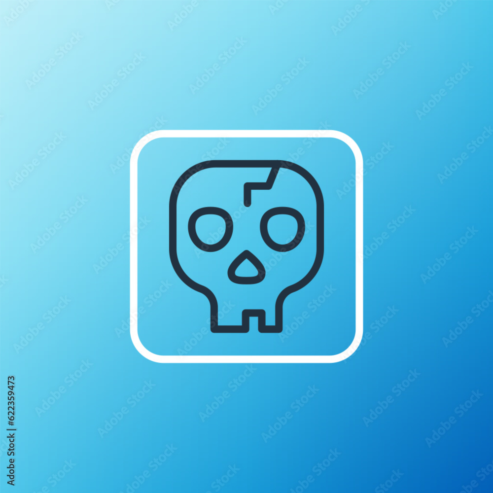 Line Archeology icon isolated on blue background. Colorful outline concept. Vector Line Archeology icon isolated on blue background. Colorful outline concept. Vector