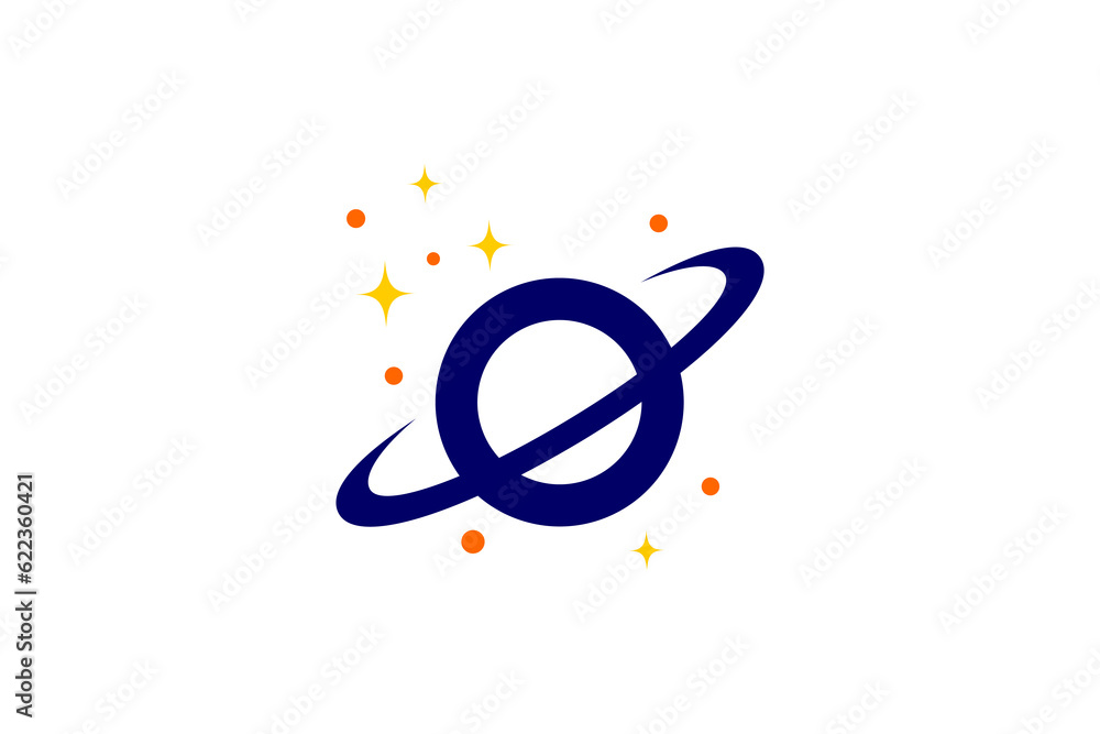 Logo vector illustration of abstract planets and stars. Logo vector illustration of abstract planets and stars.
