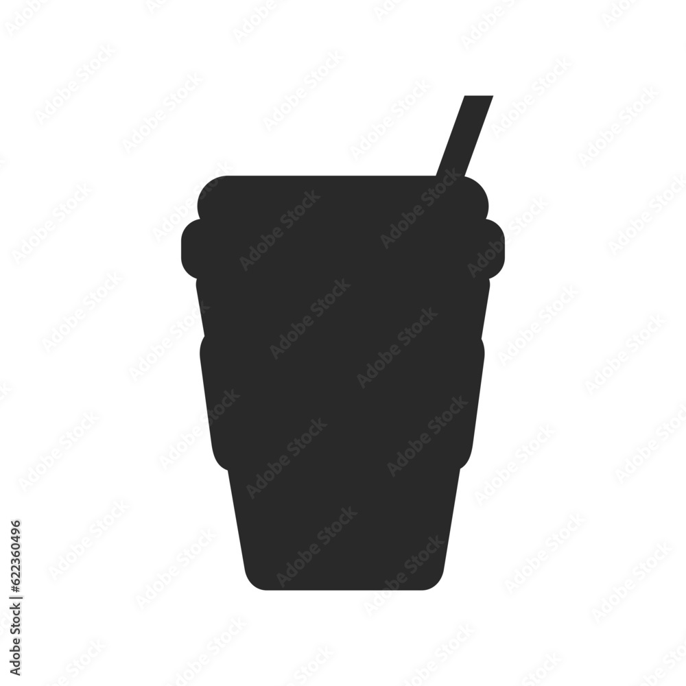 Coffee cup vector illustration isolated on background. Plastic coffee cup with hot coffee in flat style. Coffee cup vector illustration isolated on background. Plastic coffee cup with hot coffee in flat style.