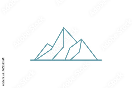 iceberg line art logo design