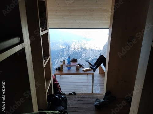 Fotografie Climb to new bivouac Fanton, Belluno city in Italy