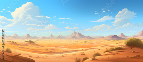 there is a desert area with an arid look Generated by AI